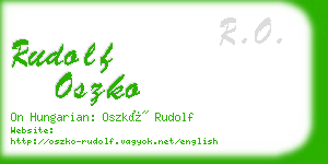 rudolf oszko business card